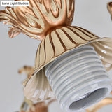 Baroque Conical Chandelier - 9/11 Lights Cut Glass With White & Gold Finish
