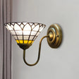 Baroque Lotus Glass Sconce Light For Hallway With Clear Dimple