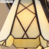Baroque Yellow Glass Cone Chandelier - 5/6/8 Lights Black Ceiling Suspension Lamp
