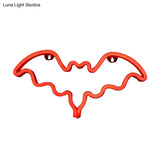 Bat-Shaped Led Wall Night Lamp For Kids Bedroom - Plastic Lighting In Minimalist Design