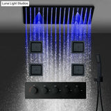 Bathroom Accessories 20Inches 500x500mm Rainfall SPA Massage LED Shower Head Set Constant Temperature Valve Mixer