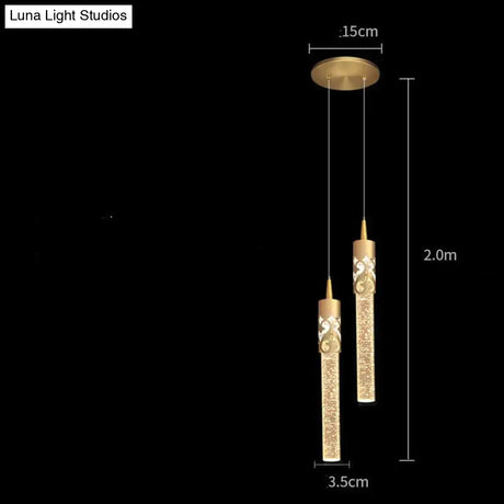 Bedside Chandelier Simple Creative Luxury Crystal Single Head Two Tv Background Wall Pendant