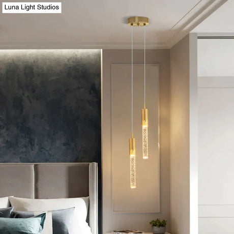 Bedside Chandelier Simple Creative Luxury Crystal Single Head Two Tv Background Wall Pendant