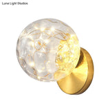 Bedside Glass Shade Wall Mount Light With Creative Star Design