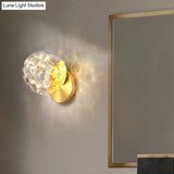 Bedside Glass Shade Wall Mount Light With Creative Star Design