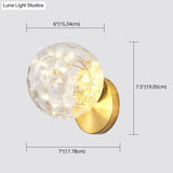 Bedside Glass Shade Wall Mount Light With Creative Star Design