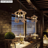 Beige 4-Light Chandelier: Traditional Rope Cylinder Pendant Lamp For Dining Room