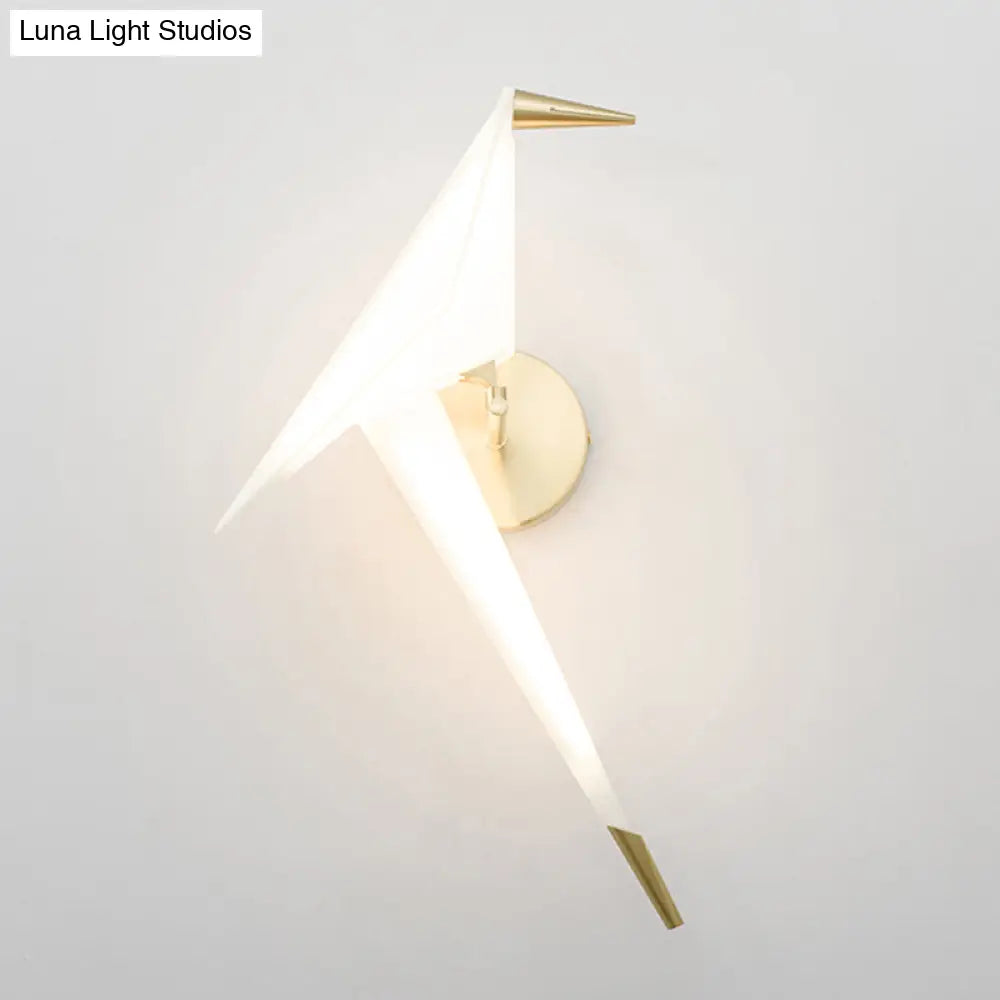 Bird Wall Sconce Led Acrylic Shade Light For Restaurant & Bedroom Decor