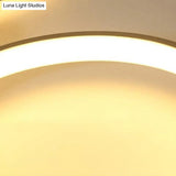 Black Acrylic Circle Ring Ceiling Light With 4 Flush Mounts For Living Room