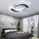 Black Acrylic Teardrop Flush Ceiling Light For Dining Room - Contemporary Led Lamp / 17’ White