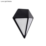 Black Aluminum Diamond Wall Sconce - Minimalist Led Outdoor Lighting