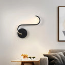 Black Aluminum Led Bedside Sconce With Warm/White Light / Warm