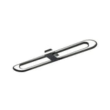 Black Dual Rectangle Led Flush Ceiling Light Modern Metallic Mount Fixture 16/23.5/31.5 Wide