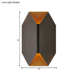 Black Geometric Led Wall Lamp With Metal Shade - Modern 1 Light Mounted Lighting
