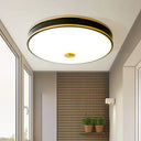 Black/Gold Round Led Flush Mount Ceiling Light - 12’/19’/15.5’ Diameter Perfect For Bedrooms
