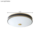 Black/Gold Round Led Flush Mount Ceiling Light - 12’/19’/15.5’ Diameter Perfect For Bedrooms