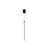 Black Led Stick Pendant: Bedroom Linear Suspension Lighting With Minimalist Metal Design / 23.5’