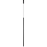 Black Metal Led Stick Pendant - Minimalist Style Linear Suspension Lighting For Bedrooms