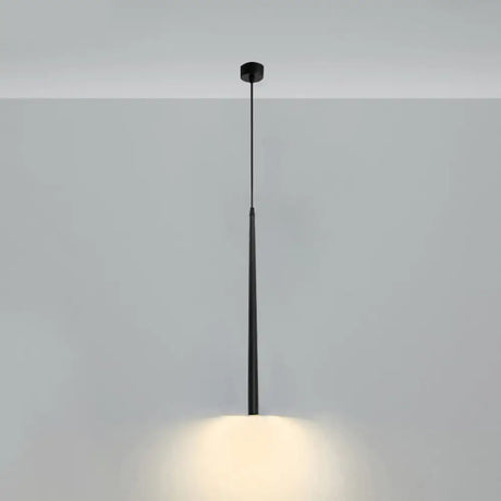 Black Metal Bedside Pendant Light: Simplicity Tube Led Suspension Lamp / High Waist