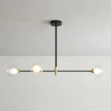 Black Metal Island Pendant Lighting With Modern Minimalist Design For Dining Table 3 / Clear
