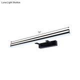 Black Metal Led Bathroom Wall Sconce With Double Arm: Modern Rectangle Vanity Light