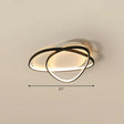 Black Metal Led Flush Ceiling Lamp With Simple Pebblestone Shape - Ideal For Hotel Lighting / 21’