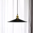 Black Metallic Cone Shade Ceiling Light - Loft Style 1 Head Kitchen Pendant Lamp (10’/14’ Wide)