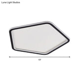 Black Minimalist Led Ceiling Light In Warm/White Available 3 Sizes