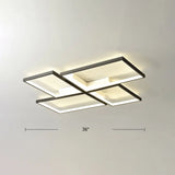 Black Minimalistic Metal Led Ceiling Lamp For Living Room - Pinwheel - Like Flush Mount Light