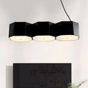 Black Nordic Island Light With Octagon Metal Shade For Dining Room 3 /
