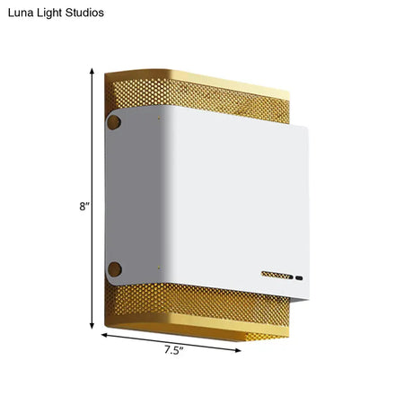 Black/White Led Colonial Flush Mount Sconce For Living Room