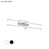 Black/White Led Wall Mounted Bathroom Mirror Light - Iron Stick Vanity Lamp Multiple Sizes Available