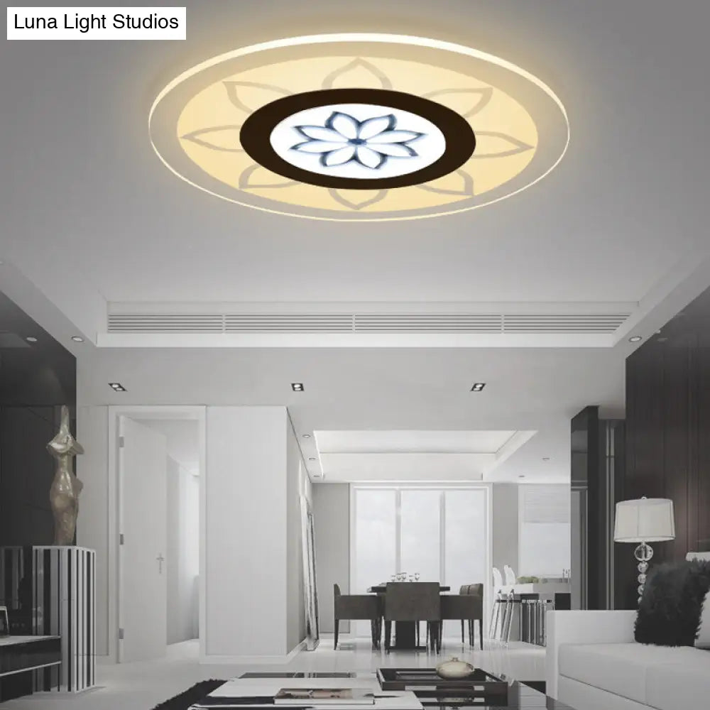Blossom Acrylic Led Flushmount Ceiling Lamp In Warm/White 8’/16.5’20.5’ Wide