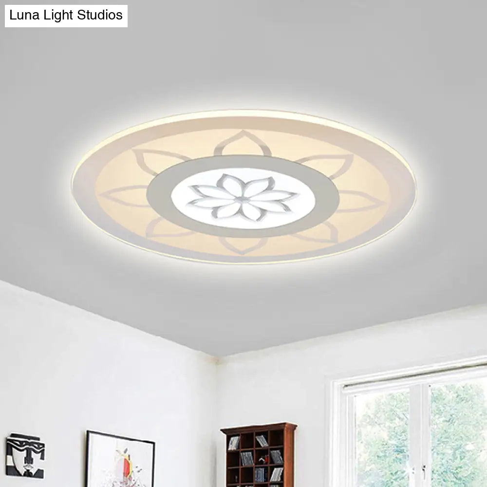 Blossom Acrylic Led Flushmount Ceiling Lamp In Warm/White 8’/16.5’20.5’ Wide