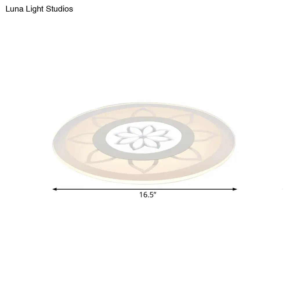 Blossom Acrylic Led Flushmount Ceiling Lamp In Warm/White 8’/16.5’20.5’ Wide