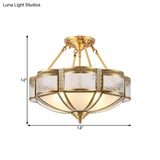 Blossom Ceiling Light Fixture - Traditional Style 14’/18’ Wide 3/4 Bulbs Frosted Glass Pattern