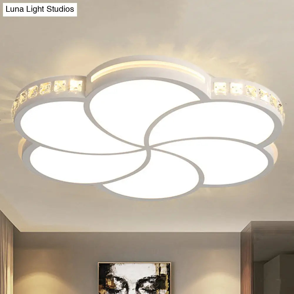 Blossom Flush Mount Ceiling Light Fixture For Living Room - Elegant Acrylic Art Deco Design