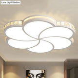 Blossom Flush Mount Ceiling Light Fixture For Living Room - Elegant Acrylic Art Deco Design