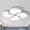 Blossom Girls Bedroom Ceiling Lamp - 4 - Head Led Acrylic Mount Light White / 20.5’ Warm