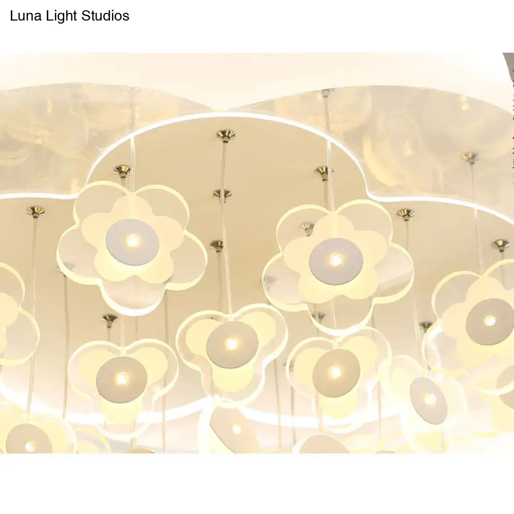 Blossom Modern Led Ceiling Light For Adult & Kid Bedrooms (Acrylic Flushmount)