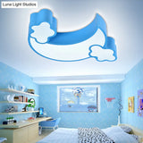 Blue Moon Bedroom Led Ceiling Light With Acrylic Flush Mount