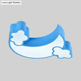 Blue Moon Bedroom Led Ceiling Light With Acrylic Flush Mount