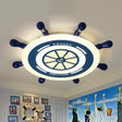Blue Rudder Led Flush Mount Ceiling Light: Simple & Stylish Fixture For Great Rooms