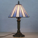 Blue Tiffany Style Glass Desk Lamp - Simple And Elegant Bedroom Lighting Solution