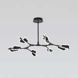 Branch Shaped Led Chandelier Light For Postmodern Metallic Living Room Ceiling Lighting 6 / Black