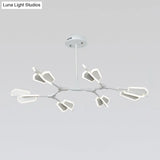 Branch Shaped Led Chandelier Light For Postmodern Metallic Living Room Ceiling Lighting