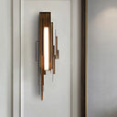 Brass/Gold Sconce Lamp: Irregular Shape With Left/Right Tip - Unique Metal Wall Lighting Fixture