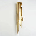 Brass/Gold Sconce Lamp: Irregular Shape With Left/Right Tip - Unique Metal Wall Lighting Fixture