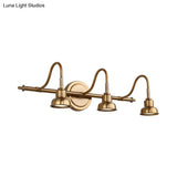 Brass Linear Led Vanity Sconce - Traditional 2/3/4-Light Bathroom Lighting