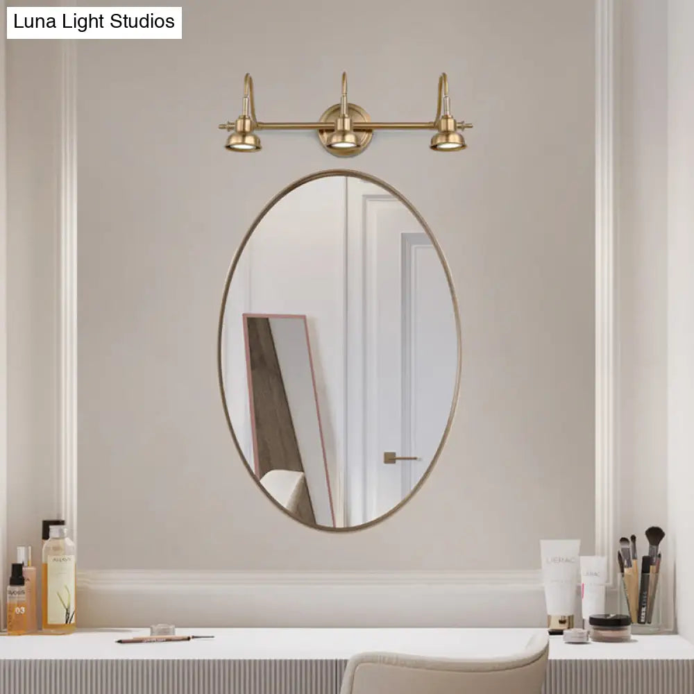 Brass Linear Led Vanity Sconce - Traditional 2/3/4-Light Bathroom Lighting